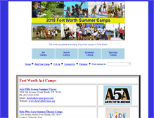 Tablet Screenshot of fortworthsummercamps.org